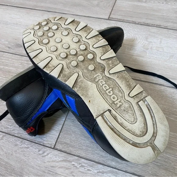 Reebok Classics Red and Blue Leather Trainers - Size 9 - Picture 6 of 8